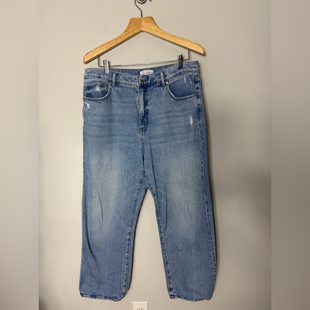 LOFT The Straight Denim Jeans SOFT Size 14